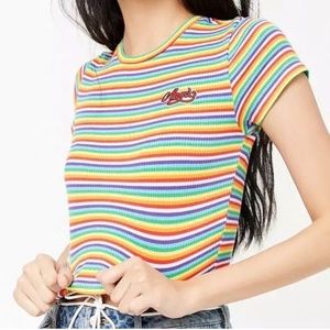 Forever 21 Angel Rainbow Cropped Top, Size M
